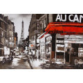 Modern Abstract Street Oil Painting